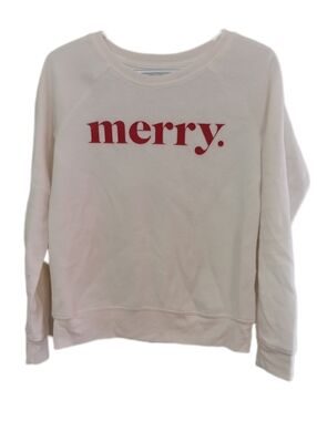 Merry Graphic Cream Sweatshirt - Women's Cozy Pullover